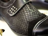 Jenny Ladies black soft leather comfort E - EE perfect fitting Velcro shoe. Available to buy online or collect from our Whitchurch Hampshire shop right between Basingstoke, Winchester, Newbury and Andover on the A34