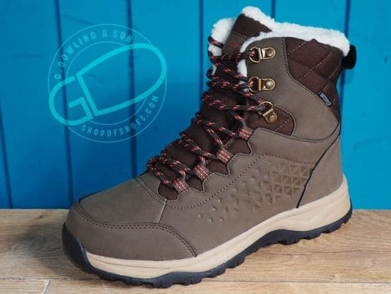 Wychwood  brown waterproof  walking trainer, made from recycled bottles. leisure shoe available online or from our shop between Winchester, Newbury on the a34 and Andover Basingstoke in Whitchurch Hampshire.
