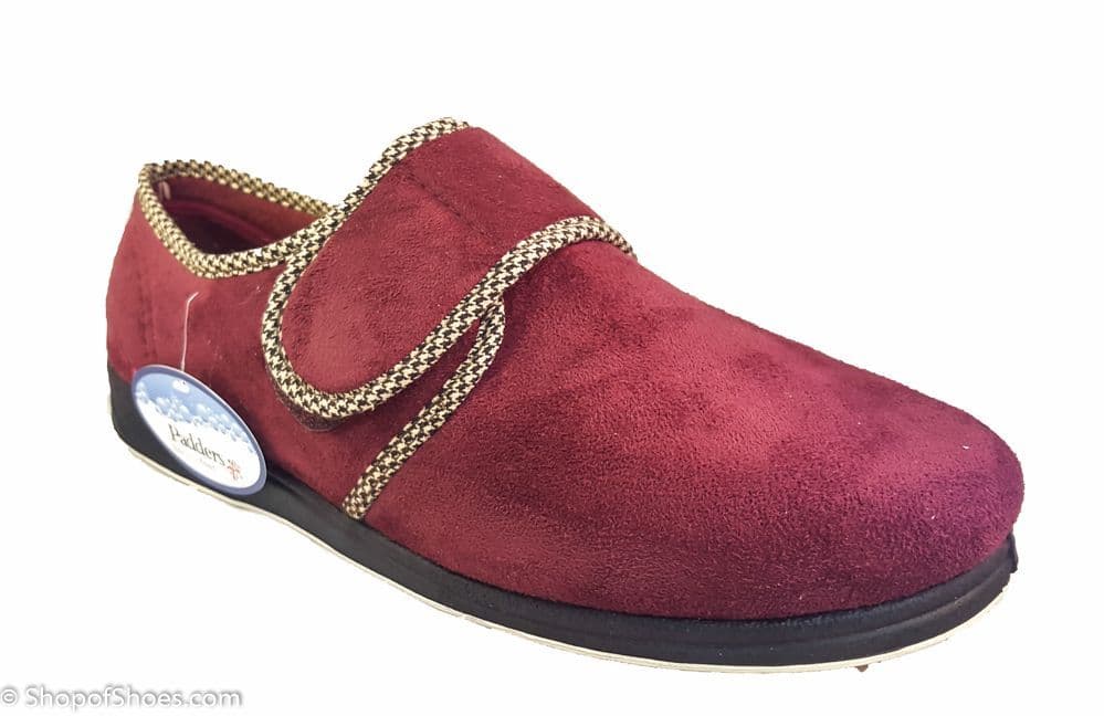 Velcro Fastening Padders Charles Slippers Lydia Womens Velcro