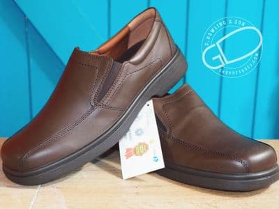 Chris 2V brown Men's soft leather casual slip on  loafer