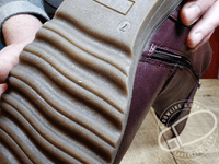 Cipriata mid length zipped non leather burgundy boot