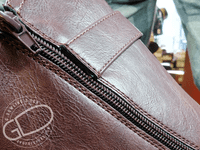 Cipriata mid length zipped non leather burgundy boot