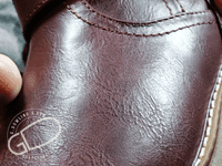 Cipriata mid length zipped non leather burgundy boot