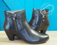Cipriata soft leather zip ankle boot. black