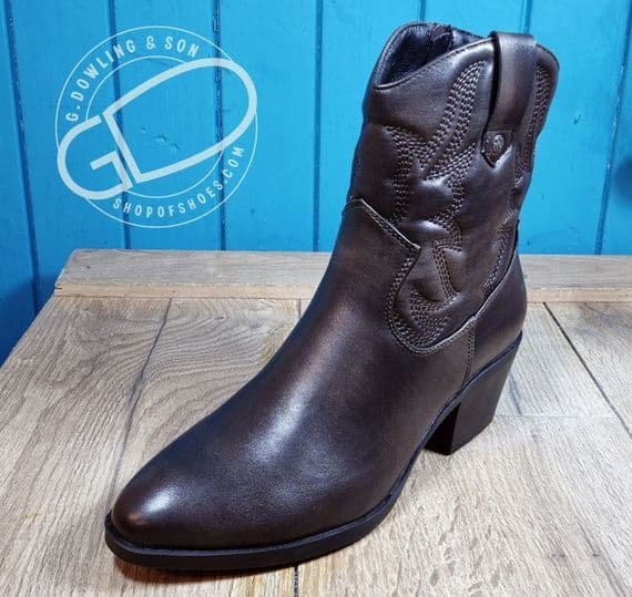 Cipriata soft non leather zip cowboy style boot.