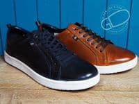 Classic mens leisure pump. Rugged leather  upper with pu sole. in Tan