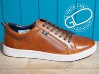 Classic mens leisure pump. Rugged leather  upper with pu sole. in Tan
