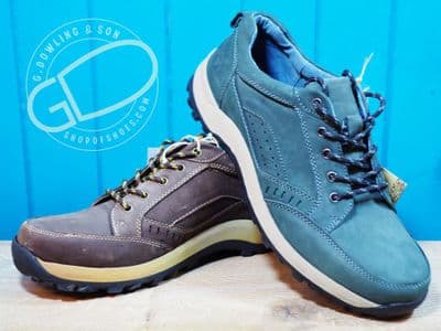 Cotswold deep grip nubuck leather laced walking shoe.