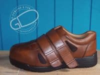 Seb mens active sports trainers 4E wide fit best selling shoe in brown from an Db Easy b wide fit specialist near Basingstoke Hampshire.