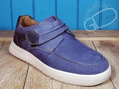 DB Ethan Wide Fit Touch Fastening Shoe Navy | 2V Dual Fit