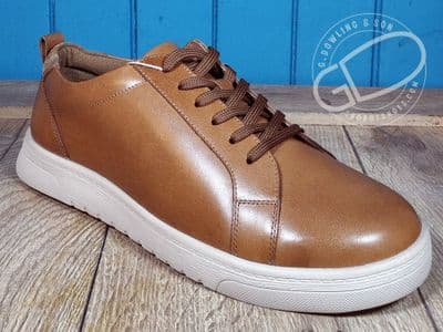 DB Luca Wide Fit Leather Shoe Tan | Lightweight Summer Comfort