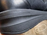 versatile 2E-4E 2V variable fit navy canvas summer shoe with pretty raised stitching and petal motif punching detail from an Db Easy b wide fit specialist near Basingstoke Hampshire.