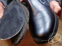 versatile 2E-4E 2V variable fit navy canvas summer shoe with pretty raised stitching and petal motif punching detail from an Db Easy b wide fit specialist near Basingstoke Hampshire.