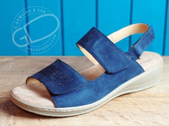 comfortable ladies Velcro summer sandals from our shop between Andover and Basingstoke on the Hampshire Berkshire border.