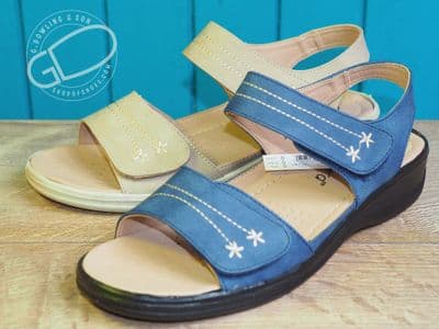 Fantastically comfortable soft non  leather ladies sandal.