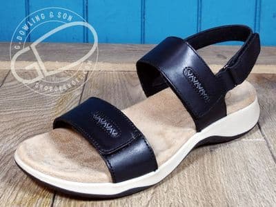 Free Spirit Grenada Leather Sandal in Black