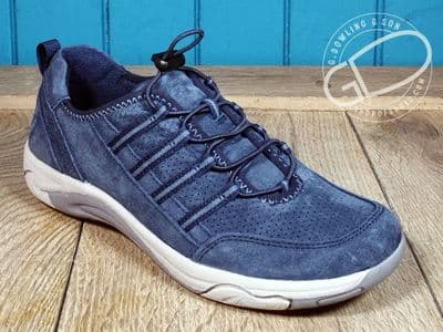 Free Spirit Jada Leather & Textile Shoe in Moonlit Ocean blue.