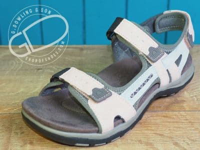 Free spirit mixed colour suede leather summer walking sandal in mixed pastel