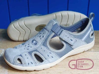 Free spirit plain suede leather spring/summer walking  sandal in smoke grey