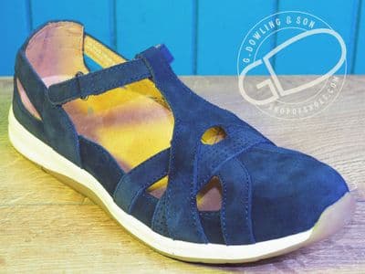Free spirit Suede leather spring/summer walking  sandal in navy