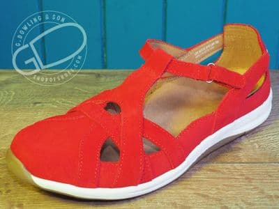 Free spirit Suede leather spring/summer walking  sandal in red
