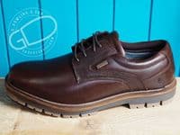 Hush puppies waterproof in dark tan brown leather