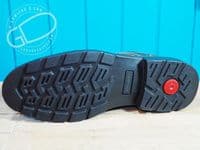 Imac waterproof deep tread shoe in dark tan brown leather