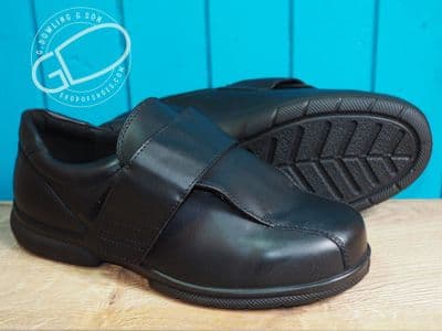 Josh DB Easyb extra wide extra deep 6V wide fit mens shoe in Black.