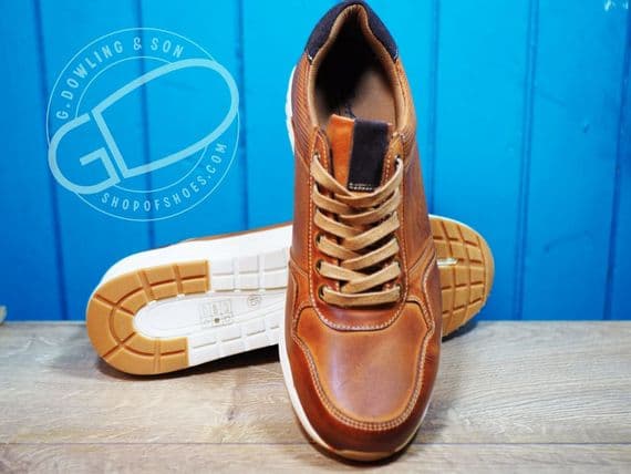 Lightweight modern take on a classic deep grip rubber sole country brogue shoe in lovely tan soft flexible leather Adaptive cushioned insole and flexible rubber sole for all available online or from our Whitchurch shop on the Hampshire Berkshire border.