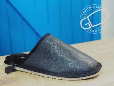 Lighter black leather mule from Hush puppies