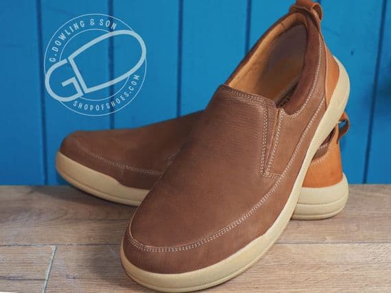 Lightweight modern take on a classic loafer in lovely tan soft flexible leather Adaptive cushioned insole and flexible rubber sole for all available online or from our Whitchurch shop on the Hampshire Berkshire border.