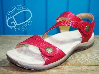 Malibu Free spirit smarter leather touch walking sandal in chilli pepper red