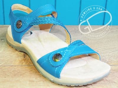 Malibu Free spirit smarter leather touch walking sandal - in ocean blue