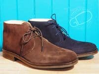 Mens best quality smart desert boot in tan or navy