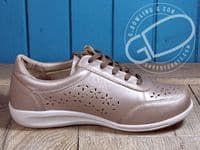 versatile 2E-4E 2V variable fit navy canvas summer shoe with pretty raised stitching and petal motif punching detail from an Db Easy b wide fit specialist near Basingstoke Hampshire.