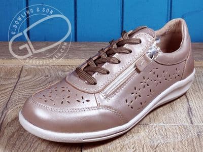 Mickie – Women’s Wide Fit Easy Entry Flat Shoe with side zip