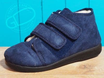navy velcro bar boot torbay from gbs
