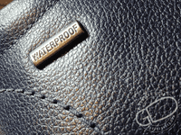 Navy Waterproof soft leather versatile wide fit double zipped  ankle boot