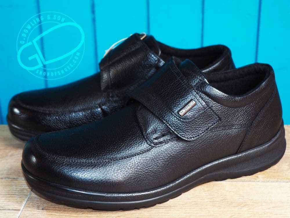 Mens extra wide fit leather great value smart shoe in black available