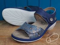 Beatrice twin strap Velcro sandal db Easy b 6E-8E EXTRA WIDE sandals in taupe beige Extra wide shoes ideal for orthotics from near Basingstoke