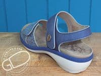 Beatrice twin strap Velcro sandal db Easy b 6E-8E EXTRA WIDE sandals in taupe beige Extra wide shoes ideal for orthotics from near Basingstoke