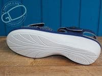 Beatrice twin strap Velcro sandal db Easy b 6E-8E EXTRA WIDE sandals in taupe beige Extra wide shoes ideal for orthotics from near Basingstoke