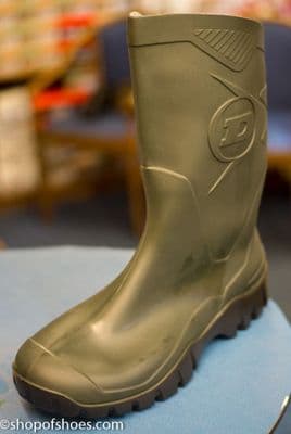 shorter Dunlop green  pu Wellington