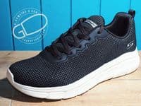 SKECHERS Flex Appeal 3.0 - Go Forward shoe. Smooth Action leather and mesh fabric upper in a lace up athletic sporty training sneaker with stitching accents and Air Cooled Memory Foam insole. available to try and buy from our shop on the Hampshire Berkshire border near Newbury, Winchester Andover and Basingstoke.