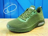 SKECHERS Flex Appeal 3.0 - Go Forward shoe. Smooth Action leather and mesh fabric upper in a lace up athletic sporty training sneaker with stitching accents and Air Cooled Memory Foam insole. available to try and buy from our shop on the Hampshire Berkshire border near Newbury, Winchester Andover and Basingstoke.