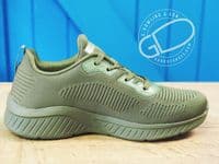 SKECHERS Flex Appeal 3.0 - Go Forward shoe. Smooth Action leather and mesh fabric upper in a lace up athletic sporty training sneaker with stitching accents and Air Cooled Memory Foam insole. available to try and buy from our shop on the Hampshire Berkshire border near Newbury, Winchester Andover and Basingstoke.