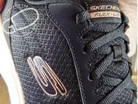 Skechers Flex appeal  5 in black  with rose  gold trim