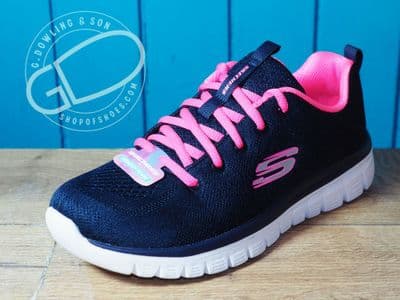 Skechers flex appeal 5 in navy/pink
