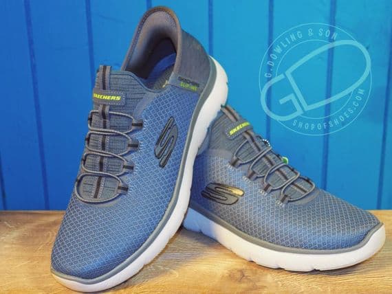 Skechers Expected Tomen in Navy available to try and buy from our shop on the Hampshire Berkshire border near Newbury, Winchester Andover and Basingstoke.