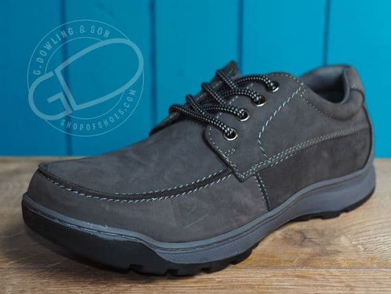 Tucker Lace-Up Shoes  in grey nubuck